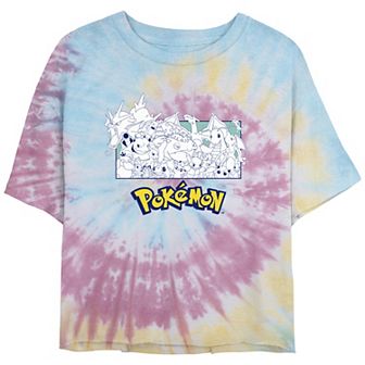 Juniors' Pokémon Monochrome Group Portrait Graphic Tee
