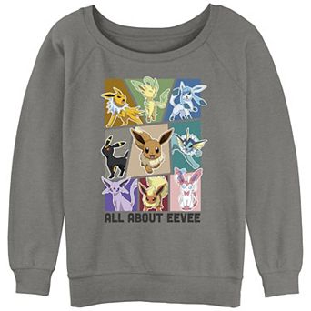 Juniors' Pokémon "All About Eevee" Evolutions Slouchy Terry Graphic Sweatshirt