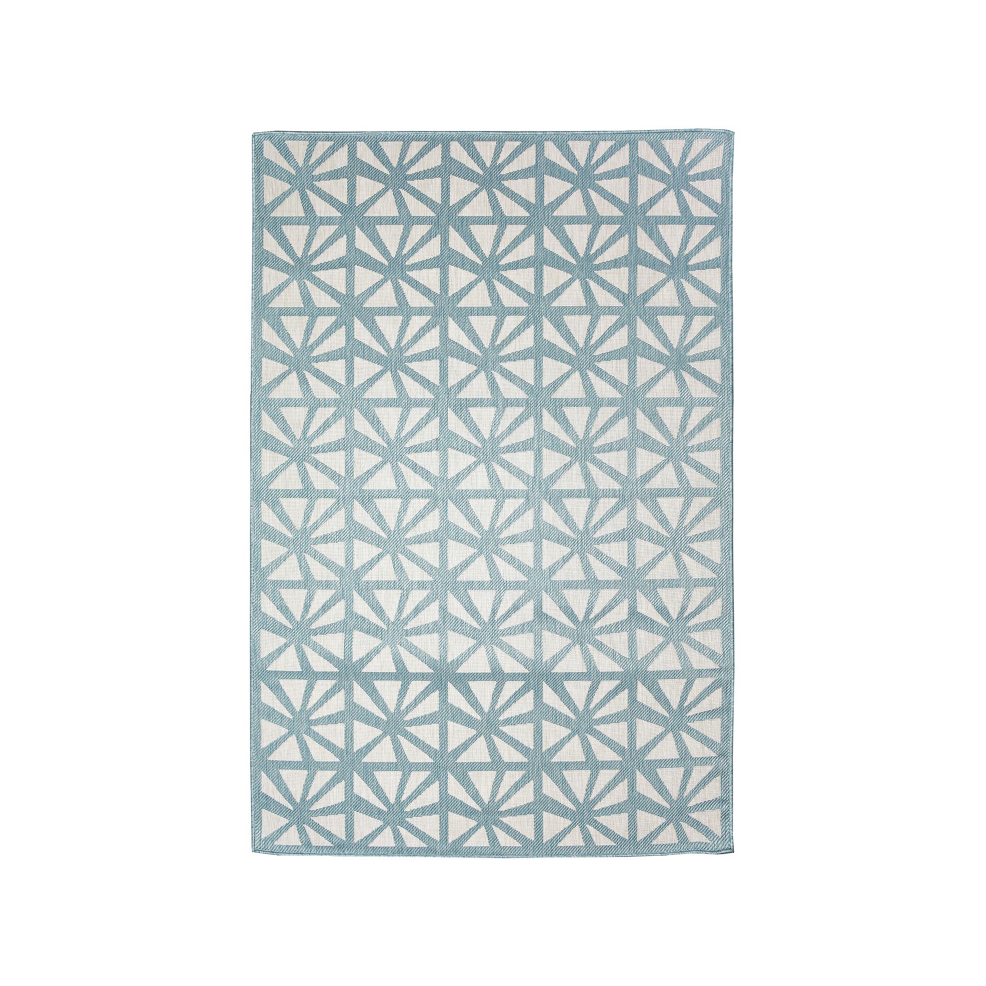 Liora Manne Carmel Tonga Tile Indoor/Outdoor Rug, Blue
