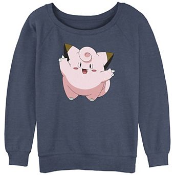 Juniors' Pokémon Happy Big Hug Clefairy Slouchy Terry Graphic Sweatshirt
