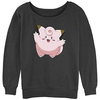 Juniors' Pokémon Happy Big Hug Clefairy Slouchy Terry Graphic Sweatshirt