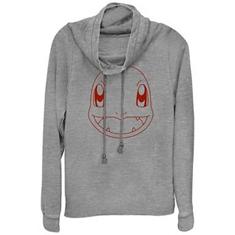 Juniors' Pokémon Charmander Cowlneck Graphic Lightweight Long Sleeve