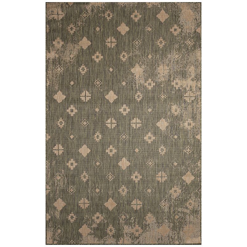 Liora Manne Carmel Porto Indoor/Outdoor Rug, Green, 8Ft Sq