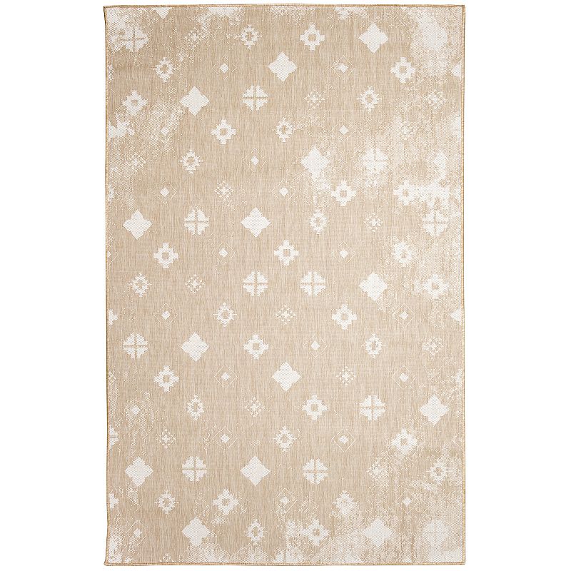Liora Manne Carmel Porto Indoor/Outdoor Rug, Brown, 6.5X9.5 Ft