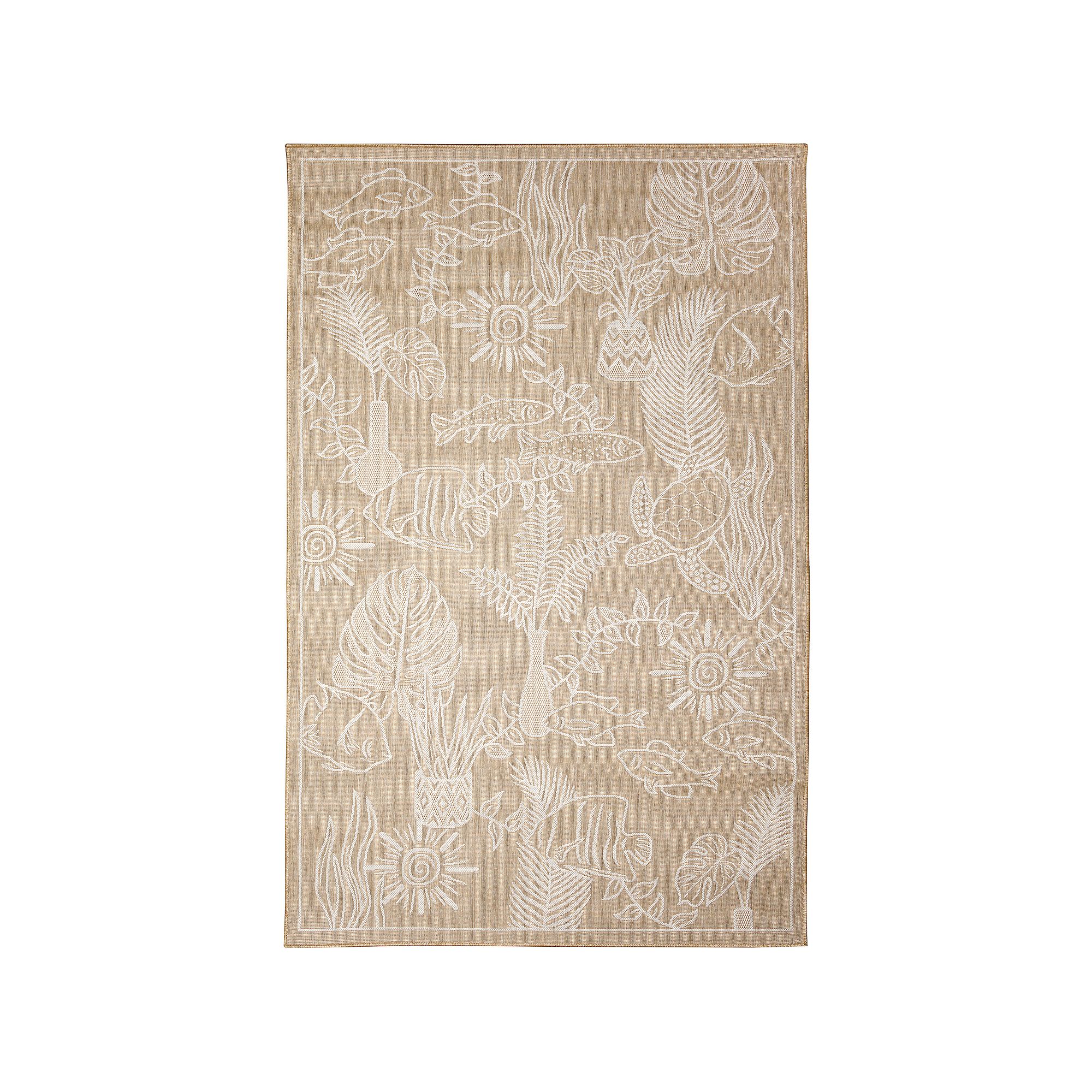 Liora Manne Carmel Collage Indoor/Outdoor Rug, Brown