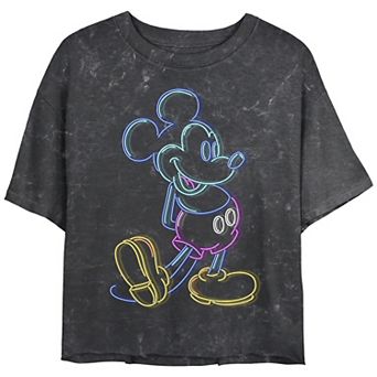 Disney's Mickey Juniors' Neon Outline Tee