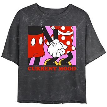 Disney's Mickey And Friends Juniors' Mickey & Minnie Current Mood Tee