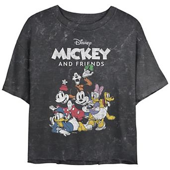 Disney's Mickey And Friends Juniors' Vintage Group Portrait Tee