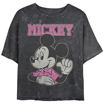 Disney's Mickey Mouse Juniors' Wears Pink Pointing To Self Tee