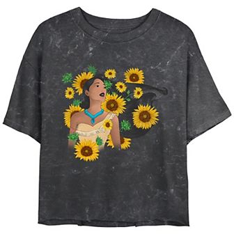 Disney's Pocahontas Juniors' Sunflower Floral Portrait Tee