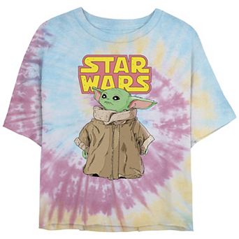 Juniors' Star Wars The Mandalorian The Child Cute Stare Logo Tee