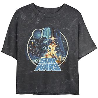 Juniors' Star Wars A New Hope Vintage Victory Scene Tee