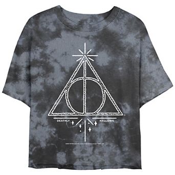 Juniors' Harry Potter Deathly Hallows Symbol Line Art Tee