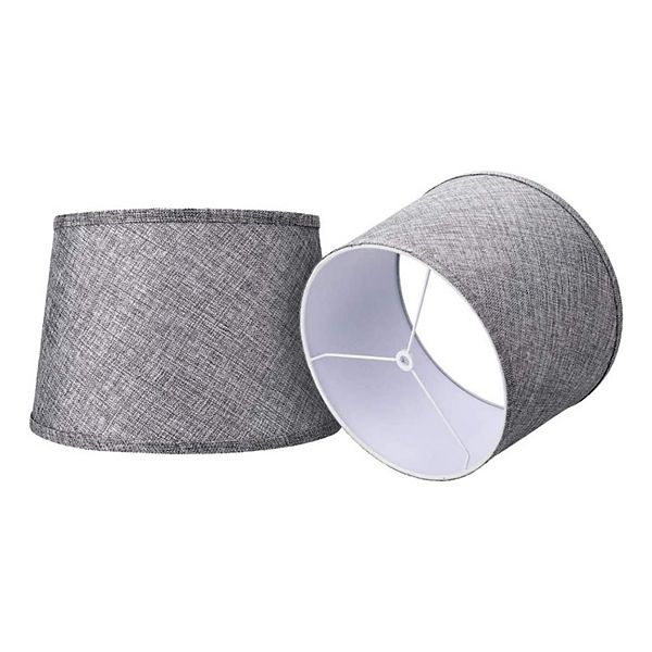 ALUCSET Fabric Drum Lampshades for Table Lamps and Floor Lights, Set of