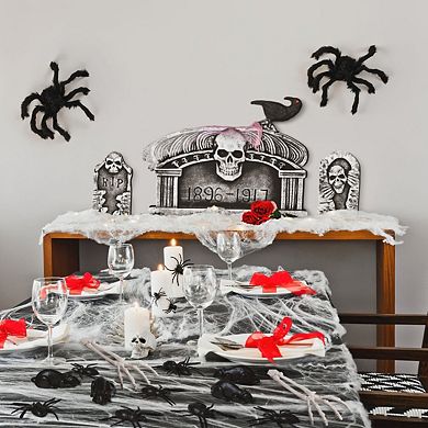 Tombstone Decorations with Spiders