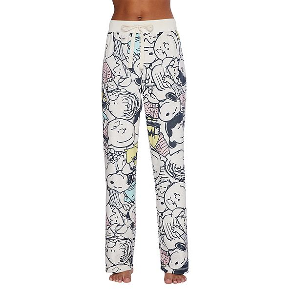 Juniors' Peanuts Sueded Fleece Pajama Pants