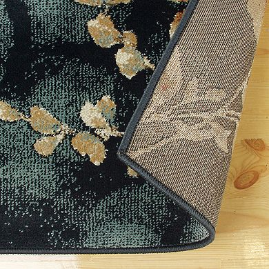 SUPERIOR Fiore Modern Floral Indoor Jute Backing Area Rug