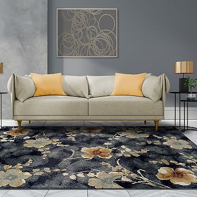 SUPERIOR Fiore Modern Floral Indoor Area Rug