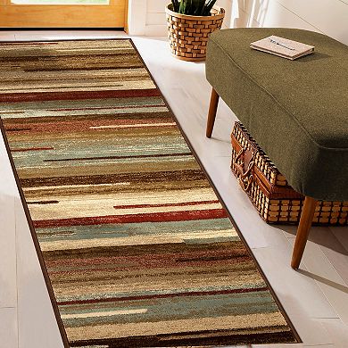 SUPERIOR Contemporary Stripes Abstract Lines Power-Looomed Indoor Area Rug or Runner