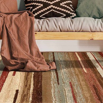SUPERIOR Contemporary Stripes Abstract Lines Power-Looomed Indoor Area Rug or Runner