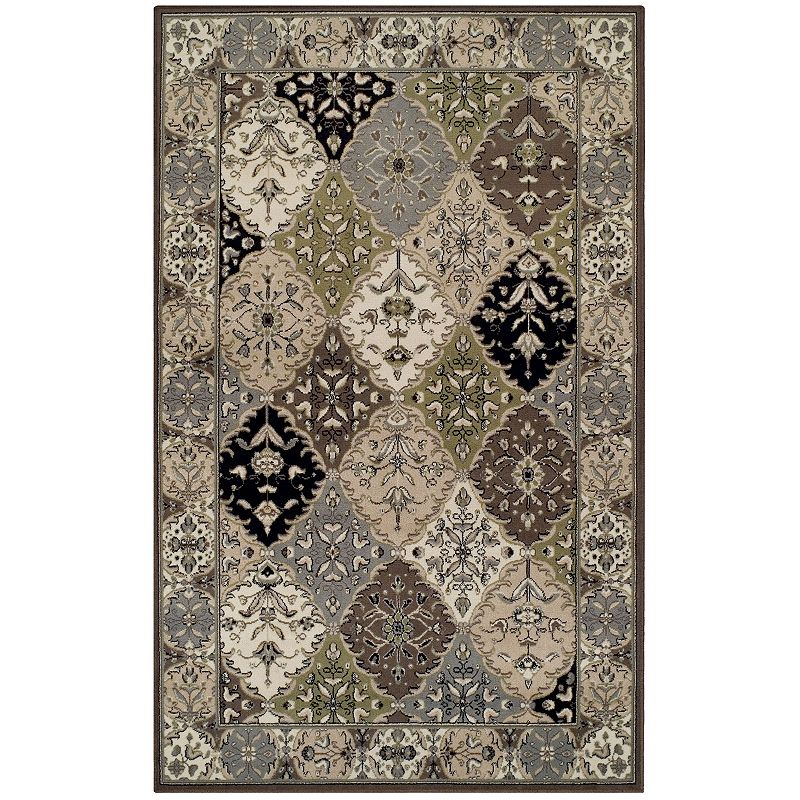 Superior Paloma Modern Damask Indoor Area Rug  5  x 8   Chocolate