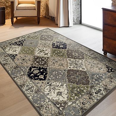 SUPERIOR Paloma Contemporary Damask Indoor Area Rug