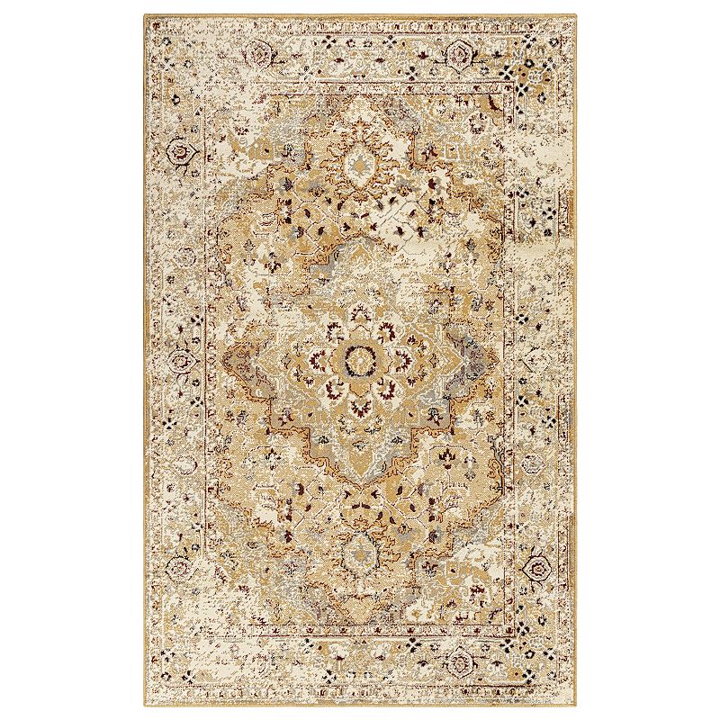 SUPERIOR Nysa Floral Indoor Area Rug, Brown, 8X10 Ft