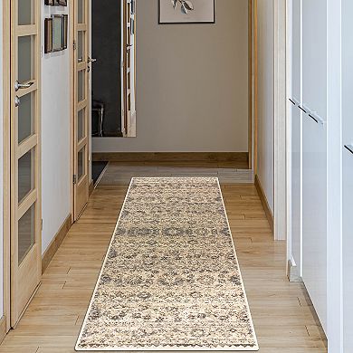 SUPERIOR Fawn Abstract Floral Indoor Area Rug