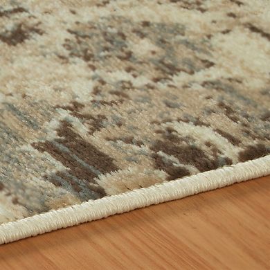 SUPERIOR Fawn Abstract Floral Indoor Area Rug