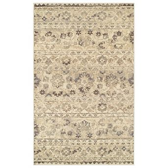 SUPERIOR Fawn Abstract Floral Indoor Area Rug