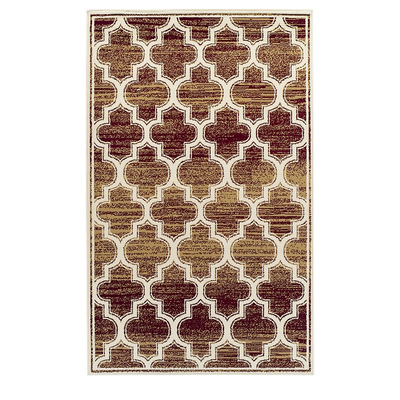 SUPERIOR Bohemian Trellis Indoor Area Rug, Yellow, 8X10 Ft