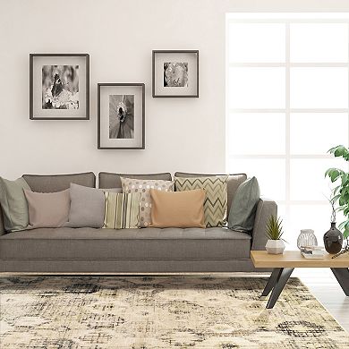 SUPERIOR Arabella Distressed Diamonds Indoor Area Rug