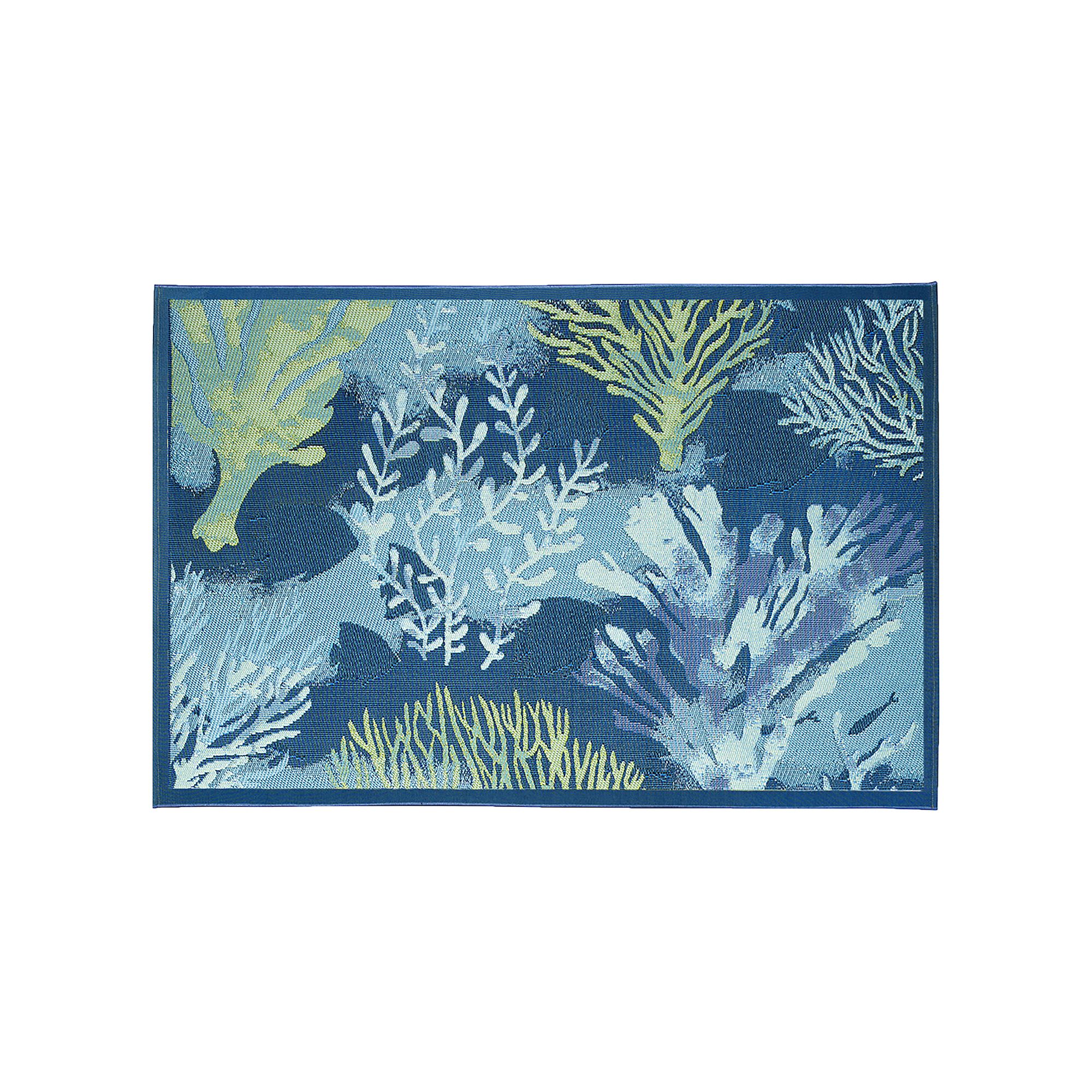 Liora Manne Esencia Coral Garden Indoor/Outdoor Mat, Lapis