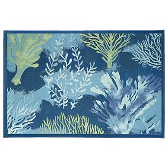 Liora Manne Esencia Coral Garden Indoor/Outdoor Mat