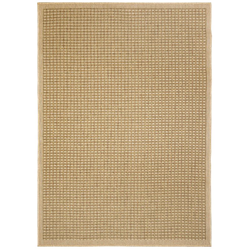 Liora Manne Monterey Basket Indoor/Outdoor Rug, Green, 6.5X9.5 Ft