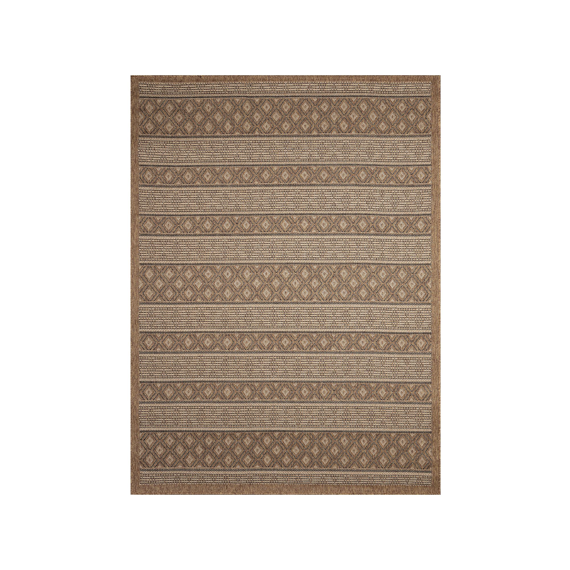 Liora Manne Monterey Striped Indoor/Outdoor Rug, Black