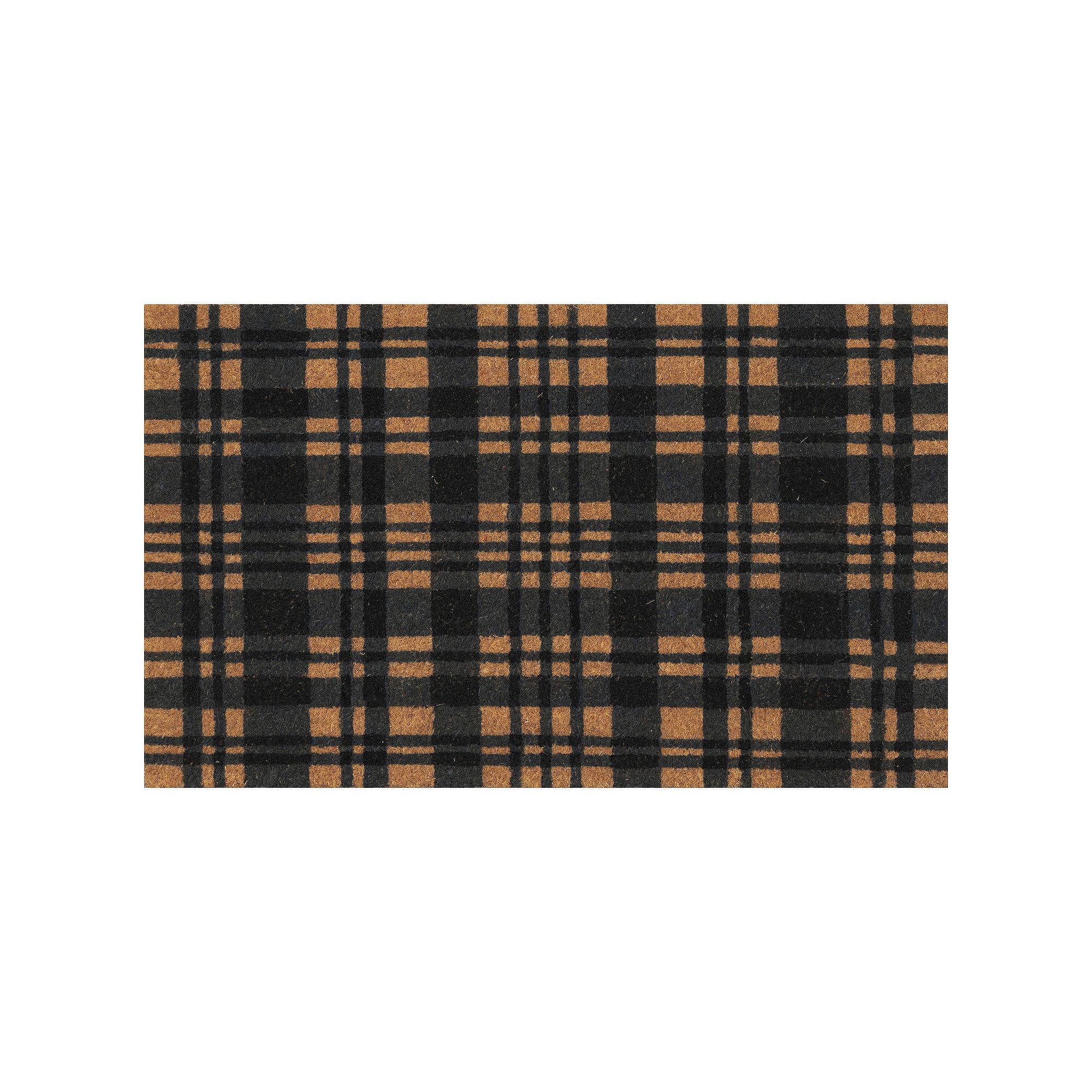Liora Manne Natura Tartan Outdoor Mat, Black