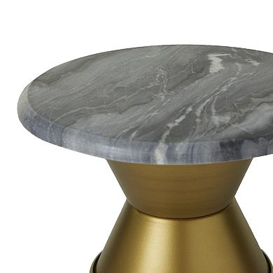 CosmoLiving by Cosmopolitan Faux Marble Decorative Stand Table Decor