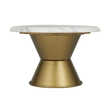 CosmoLiving by Cosmopolitan Faux Marble Decorative Stand Table Decor