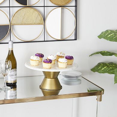 CosmoLiving by Cosmopolitan Faux Marble Decorative Stand Table Decor