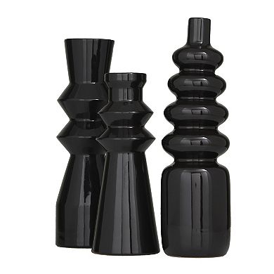 CosmoLiving by Cosmopolitan Bubble Texture Decorative Vase Table Decor 3-piece Set