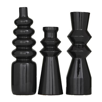 CosmoLiving by Cosmopolitan Bubble Texture Decorative Vase Table Decor 3-piece Set