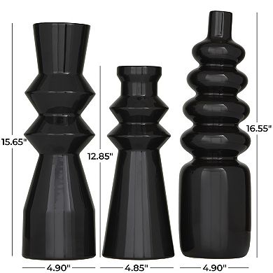 CosmoLiving by Cosmopolitan Bubble Texture Decorative Vase Table Decor 3-piece Set