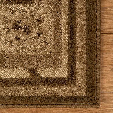 SUPERIOR Minimalist Modern Floral Block Power-Loomed Indoor Area Rug or Runner