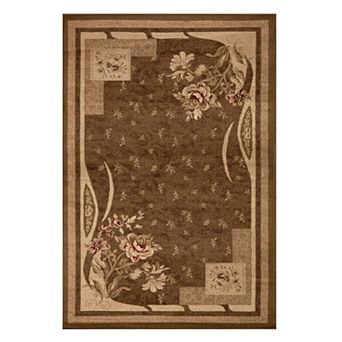 SUPERIOR Minimalist Modern Floral Block Power-Loomed Indoor Area Rug or Runner