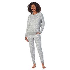 Petite Cuddl Duds® Velour Fleece V-Neck Pajama Top & Banded Bottom