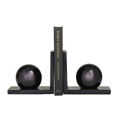 CosmoLiving by Cosmopolitan Marble Orb Bookend Table Decor 2-piece Set