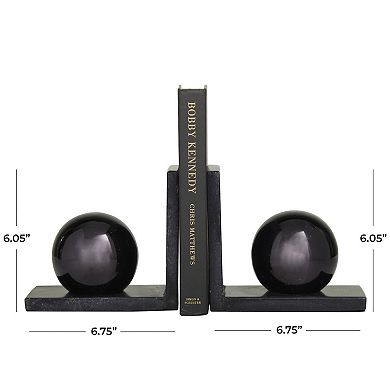 CosmoLiving by Cosmopolitan Marble Orb Bookend Table Decor 2-piece Set