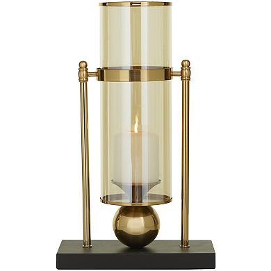 CosmoLiving by Cosmopolitan Pillar Hurricane Candle Holder Table Decor 2-piece Set