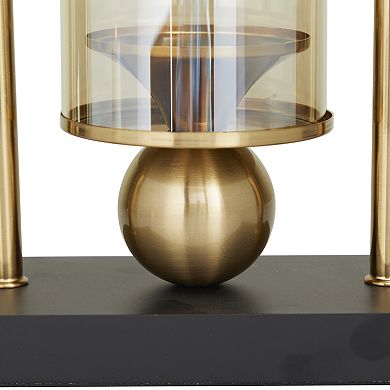 CosmoLiving by Cosmopolitan Pillar Hurricane Candle Holder Table Decor 2-piece Set